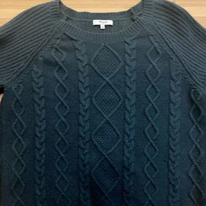 Madewell cable knit merino sweater. Size L.